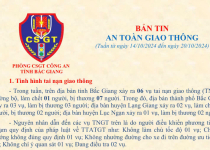 BẢN TIN AN TOÀN GIAO THÔNG (Từ ngày 14/10/2024 đến ngày 20/10/2024)