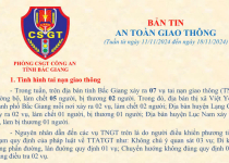 BẢN TIN AN TOÀN GIAO THÔNG (Từ ngày 11/11/2024 đến ngày 18/11/2024)