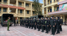 Bộ Tư lệnh Cảnh sát cơ động tăng cường về công an huyện Việt Yên tham gia phòng chống dịch Covid-19