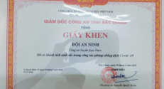 Lục Nam: Đội An ninh Công an huyện được Giám đốc Công an tỉnh tặng Giấy khen trong phòng chống dịch