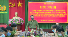 Giám đốc Công an tỉnh Bắc Giang phát lệnh ra quân bảo đảm an ninh, trật tự ngày bầu cử