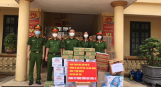 Đoàn thanh niên, hội phụ nữ Phòng Cảnh sát Quản lý hành chính, Công an tỉnh và các nhà hảo tâm thăm tặng quà CBCS Công an huyện Việt Yên tham gia phòng, chống dịch bệnh Covid-19