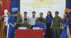 Lễ kết nghĩa giữa Đoàn cơ sở Trại tạm giam và Đoàn cơ sở Viễn thông tỉnh Bắc Giang