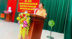 Phòng CSGT tổ chức tuyên truyền pháp luật về TTATGT cho đại biểu là cán bộ xã, Bí thư chi bộ, Trưởng thôn và các ban, ngành, đoàn thể thôn của xã Yên Sơn, huyện Lục Nam, tỉnh Bắc Giang.