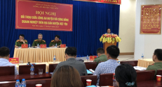 Công an huyện Việt Yên tổ chức Hội nghị đối thoại với doanh nghiệp.