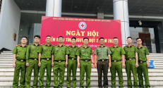 Lãnh đạo, cán bộ chiến sĩ Công an huyện Lạng Giang tích cực tham gia Ngày hội hiến máu tình nguyện