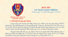 BẢN TIN AN TOÀN GIAO THÔNG (Từ ngày 21/10/2024 đến ngày 27/10/2024)