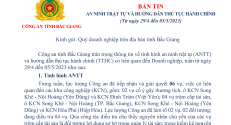 Công an tỉnh Bắc Giang ban hành Bản tin an ninh trật tự và hướng dẫn thủ tục hành chính tuần 1 tháng 5/2023