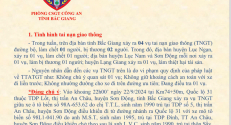 BẢN TIN AN TOÀN GIAO THÔNG (Từ ngày 16/9/2024 đến ngày 22/9/2024)