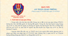 BẢN TIN AN TOÀN GIAO THÔNG (Từ ngày 07/10/2024 đến ngày 13/10/2024)