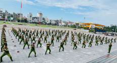 Kiểm tra, đánh giá công tác tập huấn điều lệnh, quân sự, võ thuật của Công an thành phố Bắc Giang