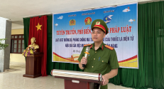 Công an xã Mỹ Thái, huyện Lạng Giang phối hợp tuyên truyền, phổ biến giáo dục pháp luật  