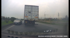 Xử phạt xe ô tô con đi ngược chiều trên đường cao tốc Hà Nội - Bắc Giang