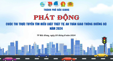 Công an thành phố Bắc Giang phát động cuộc thi trực tuyến tìm hiểu Luật Trật tự, an toàn giao thông đường bộ năm 2024