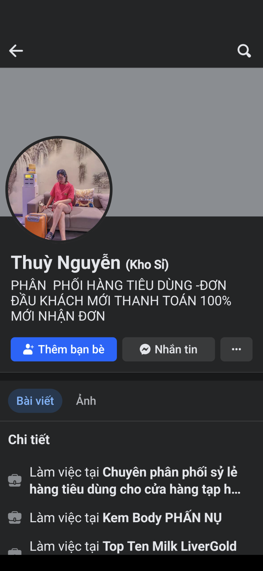 Facebook "Thuỳ Nguyễn" đối tượng sử dụng để lừa đảo